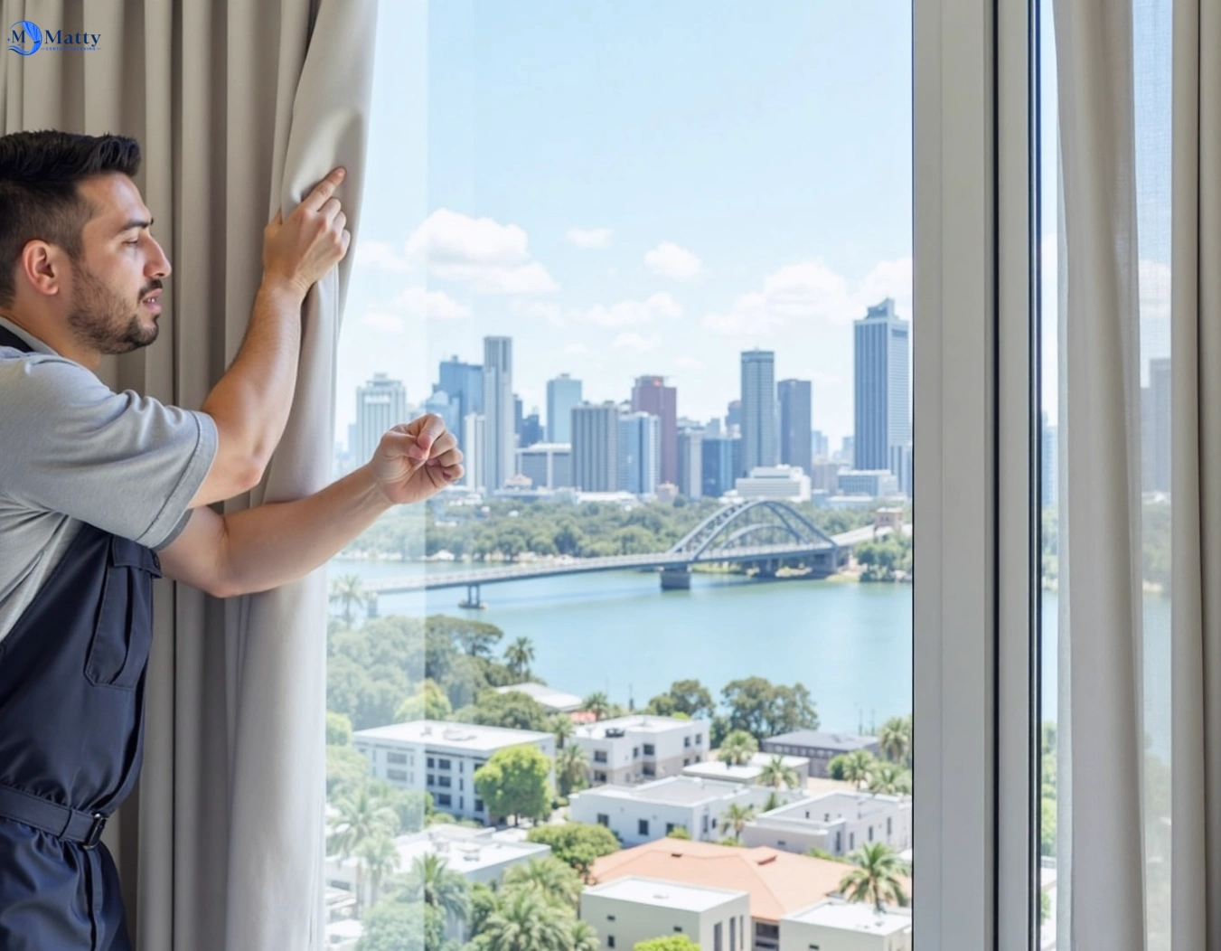 Professional curtain steam cleaning service cheltenham-vic QLD by Matty Curtain Cleaning